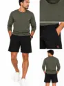 Shorts Mauricinho Tecido Misto Tipo Linho