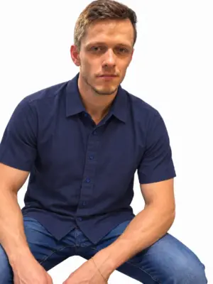 Camisa Slim Fit Com Botão